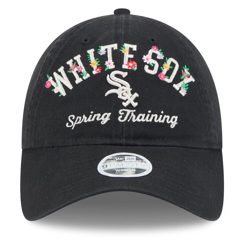 Chicago White Sox New Era Women's 2025 Spring Training Floral 9TWENTY Adjustable Hat - Black
