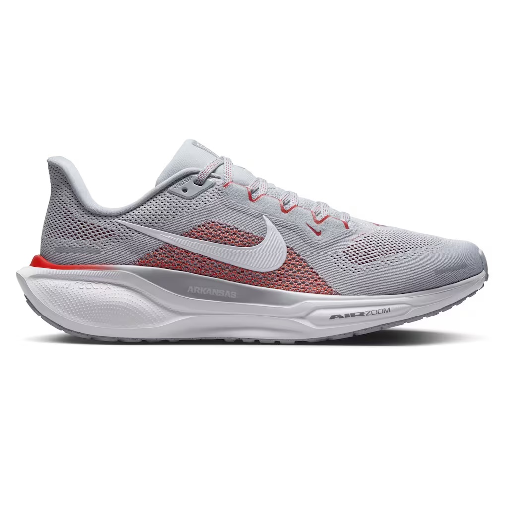 Arkansas Razorbacks Nike Unisex Zoom Pegasus 41 Running Shoes - Gray