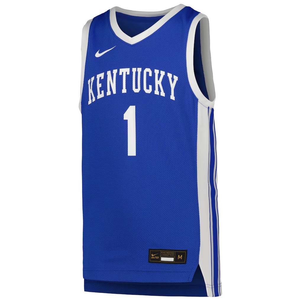 #1 Kentucky Wildcats Nike Youth Icon Replica Basketball Jersey - Royal