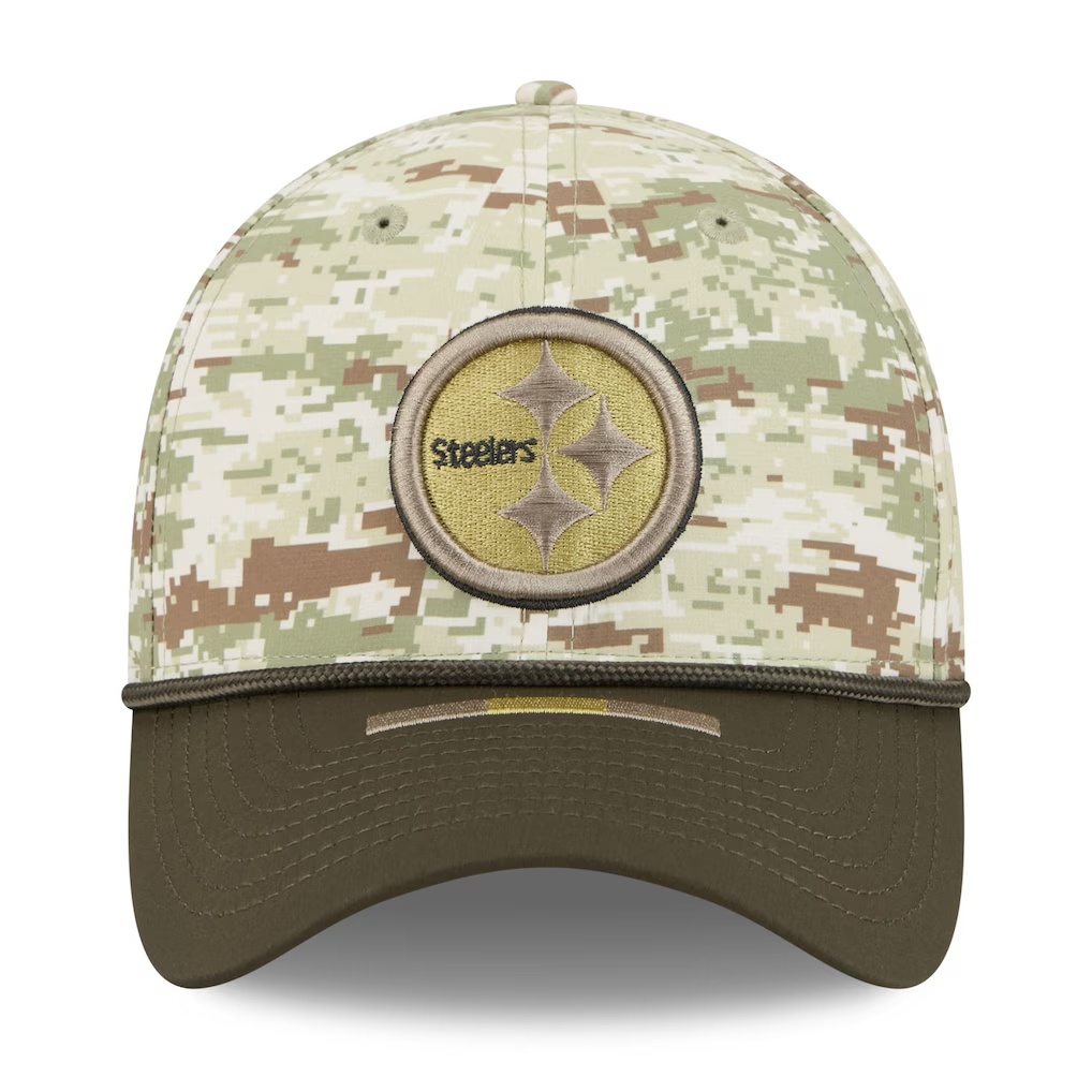 Pittsburgh Steelers New Era 2025 Salute to Service 39THIRTY Flex Hat - Camo