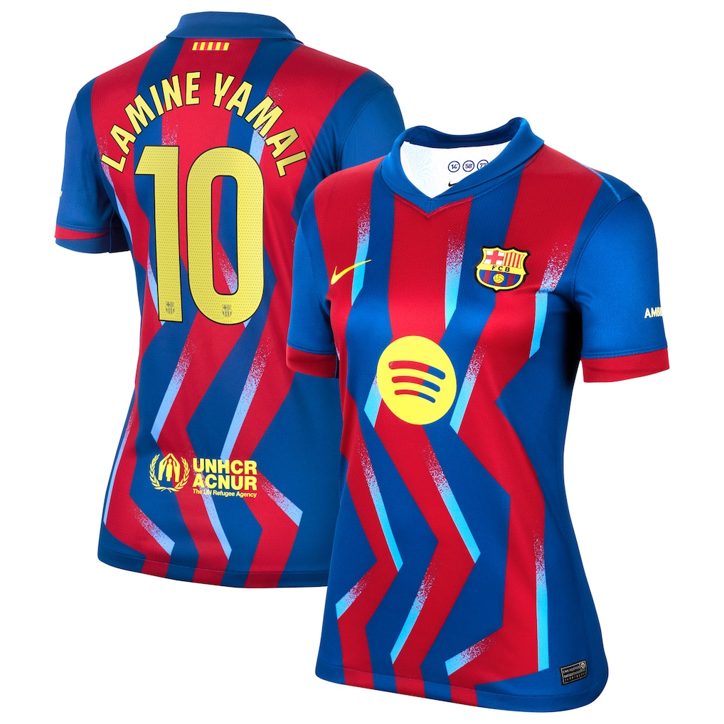 Lamine Yamal Barcelona Nike Women's 2025/26 Fourth Replica Jersey - Blue