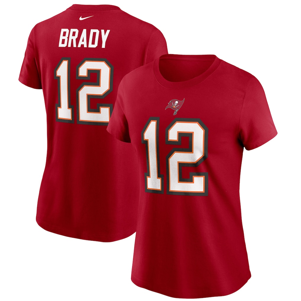 6294-Tom-Brady-Tampa-Bay-Buccaneers-Nike-Women-s-Name-Number-T-Shirt-Red-1.jpg Tom Brady Tampa Bay Buccaneers Nike Women's Name & Number T-Shirt - Red