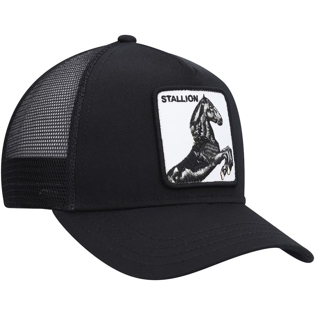 6300-Goorin-Bros-Stallion-II-Trucker-Snapback-Hat-Black-3.jpg Goorin Bros Stallion II Trucker Snapback Hat - Black