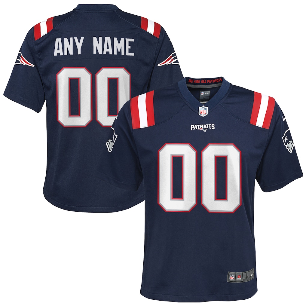 642-New-England-Patriots-Nike-Youth-Custom-Game-Jersey-Navy-1.jpg New England Patriots Nike Youth Custom Game Jersey - Navy