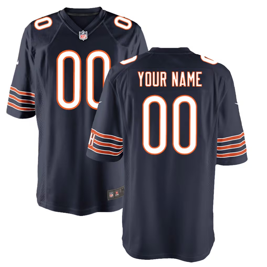 Chicago Bears Nike Youth Custom Game Jersey - Navy