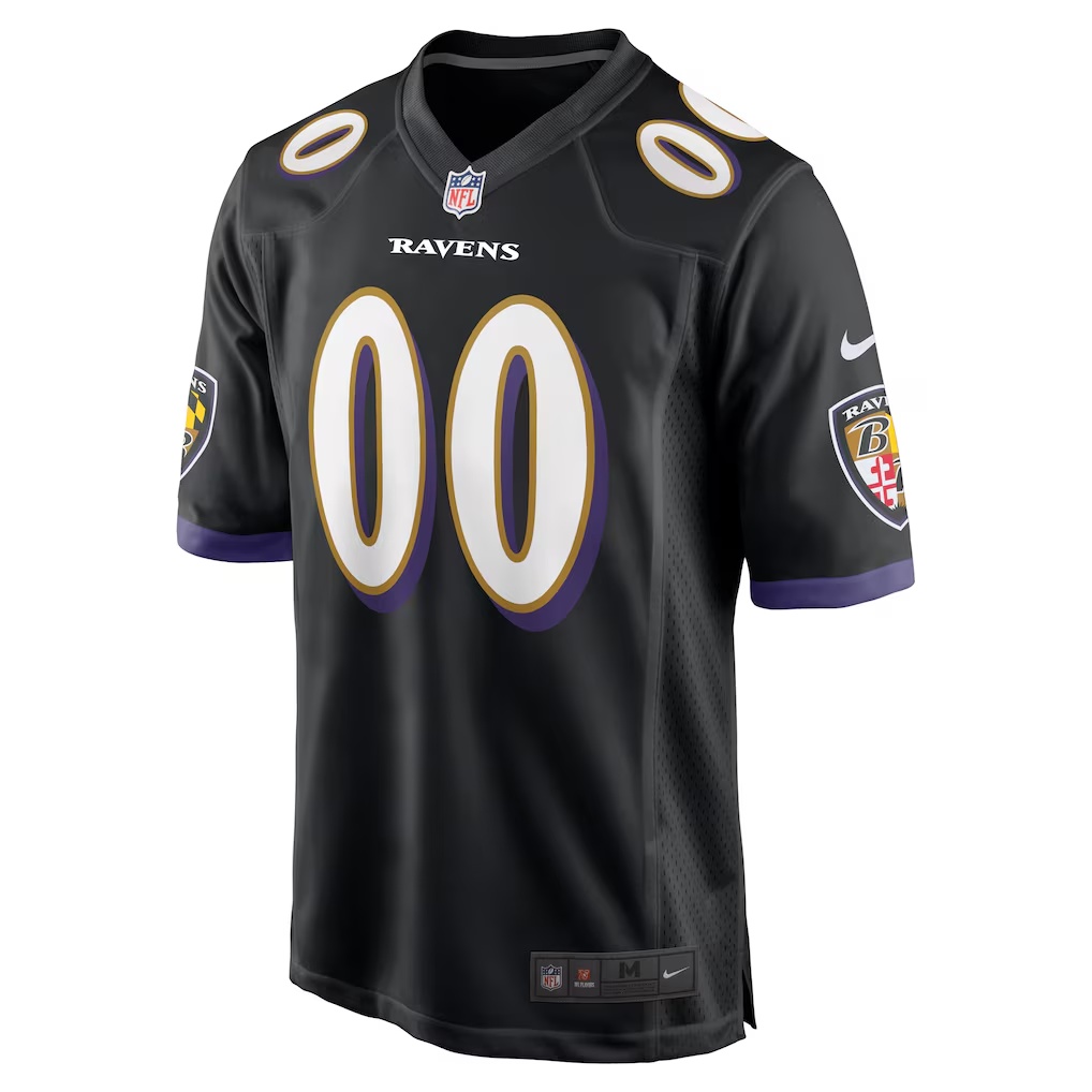 Baltimore Ravens Nike Youth Game Custom Jersey - Black