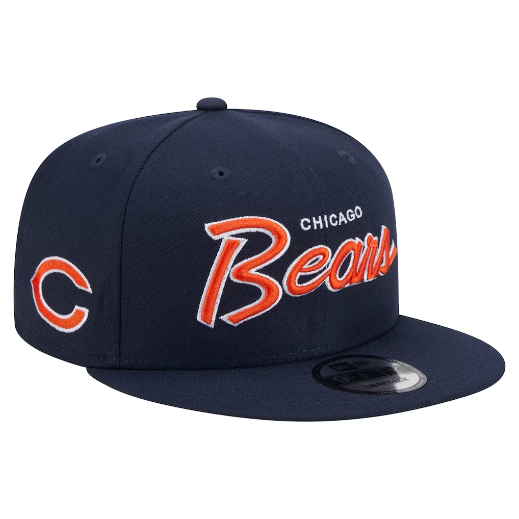 Chicago Bears New Era Main Script 9FIFTY Snapback Hat - Navy