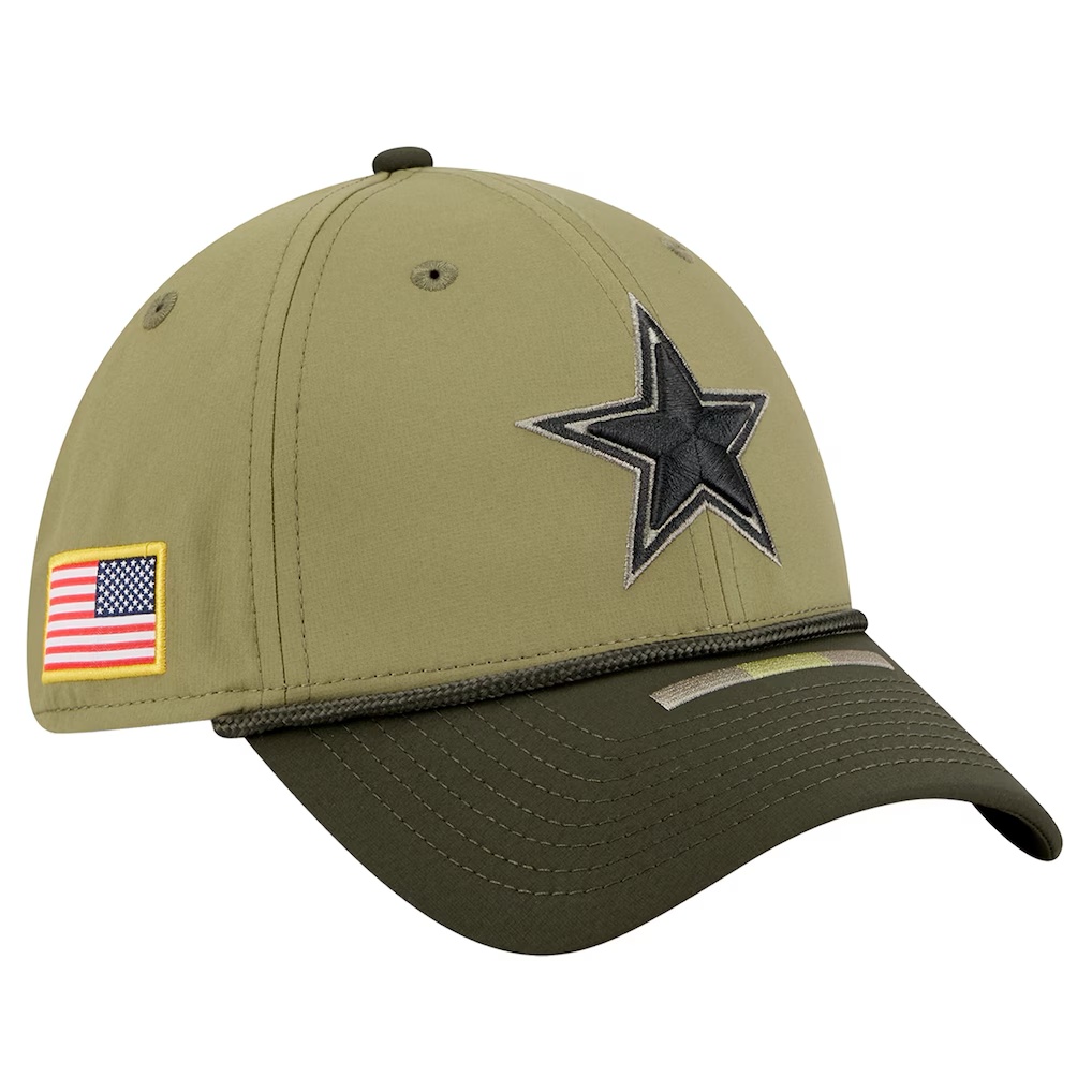 Dallas Cowboys New Era 2025 Salute to Service 39THIRTY Flex Hat - Green