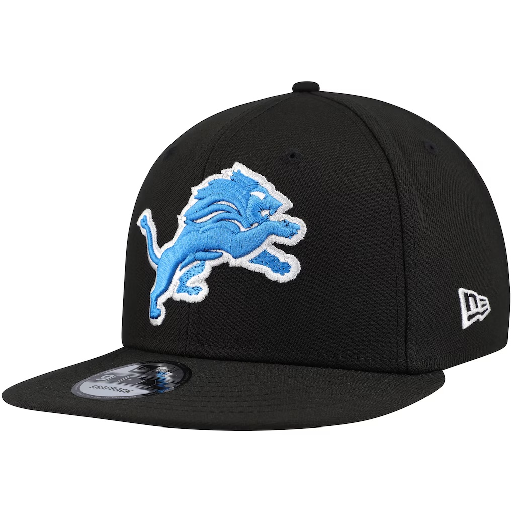 Detroit Lions New Era Basic 9FIFTY Snapback Hat - Black