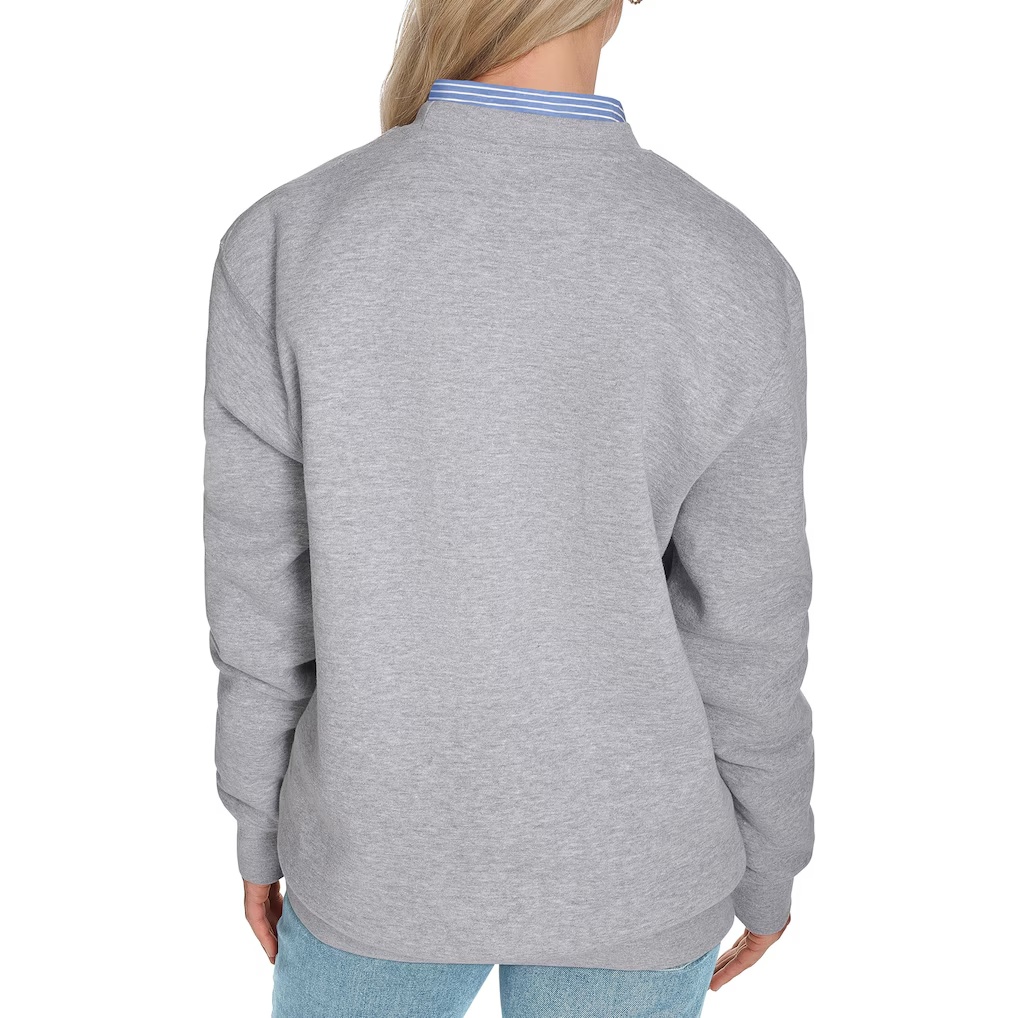 Boston Celtics Starter Women's Arch Stripe Fleece Crewneck Sweatshirt - Gray