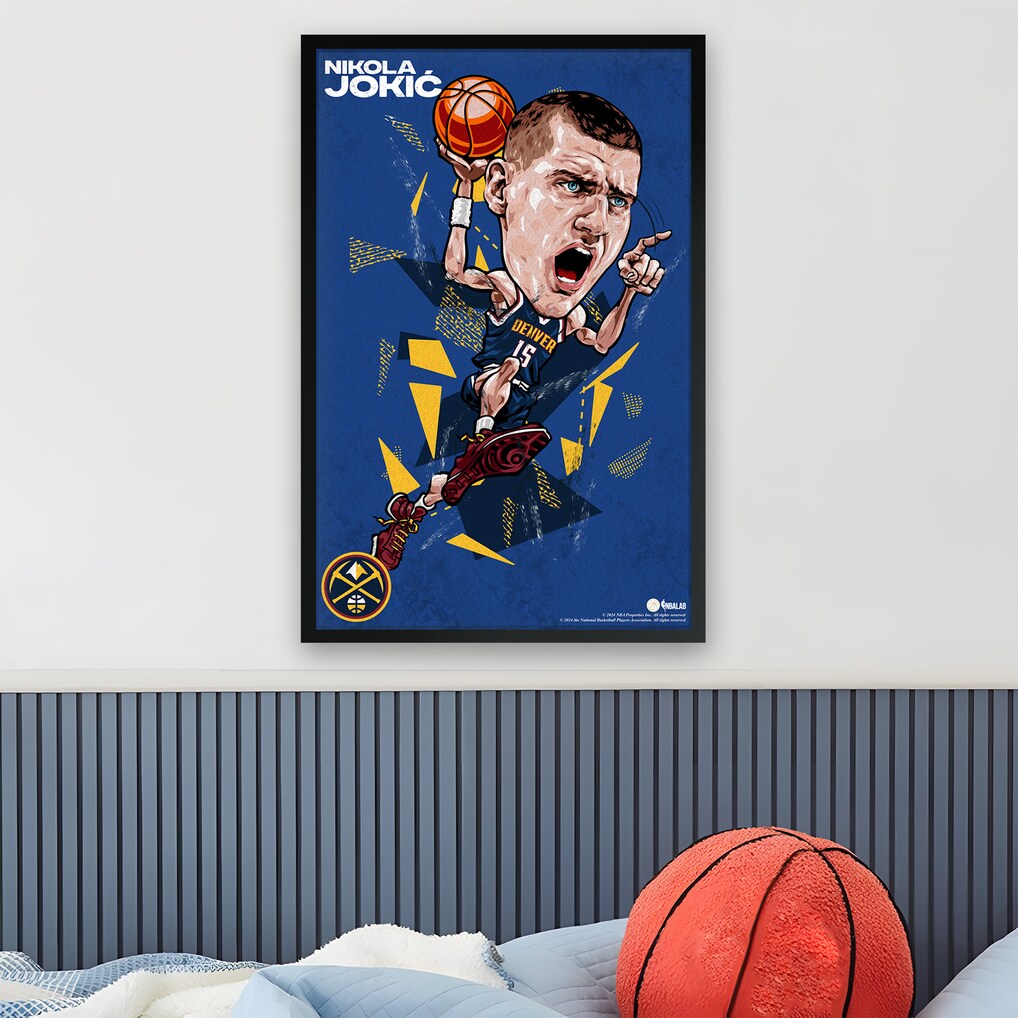 Nikola Jokic Denver Nuggets Framed 27" x 39" Player Caricature Art