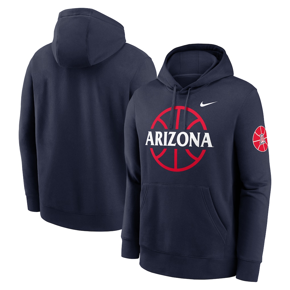 Arizona Wildcats Nike Basketball Icon Club Fleece Pullover Hoodie - Navy