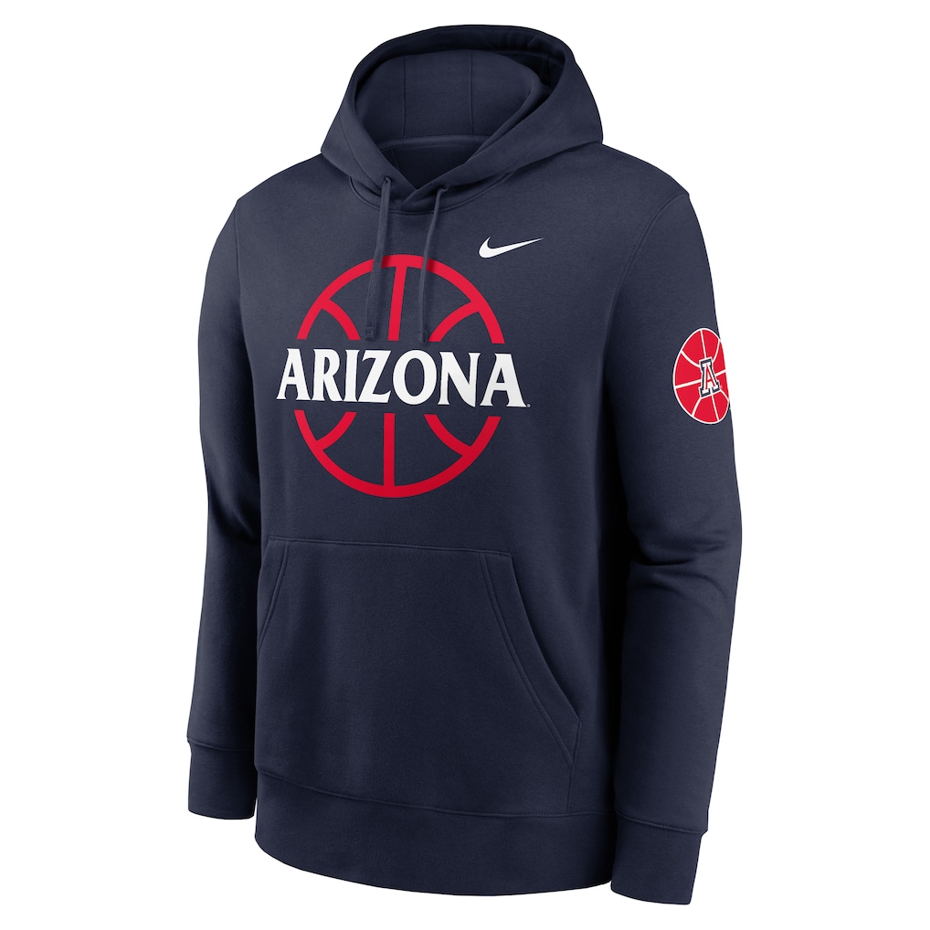 Arizona Wildcats Nike Basketball Icon Club Fleece Pullover Hoodie - Navy