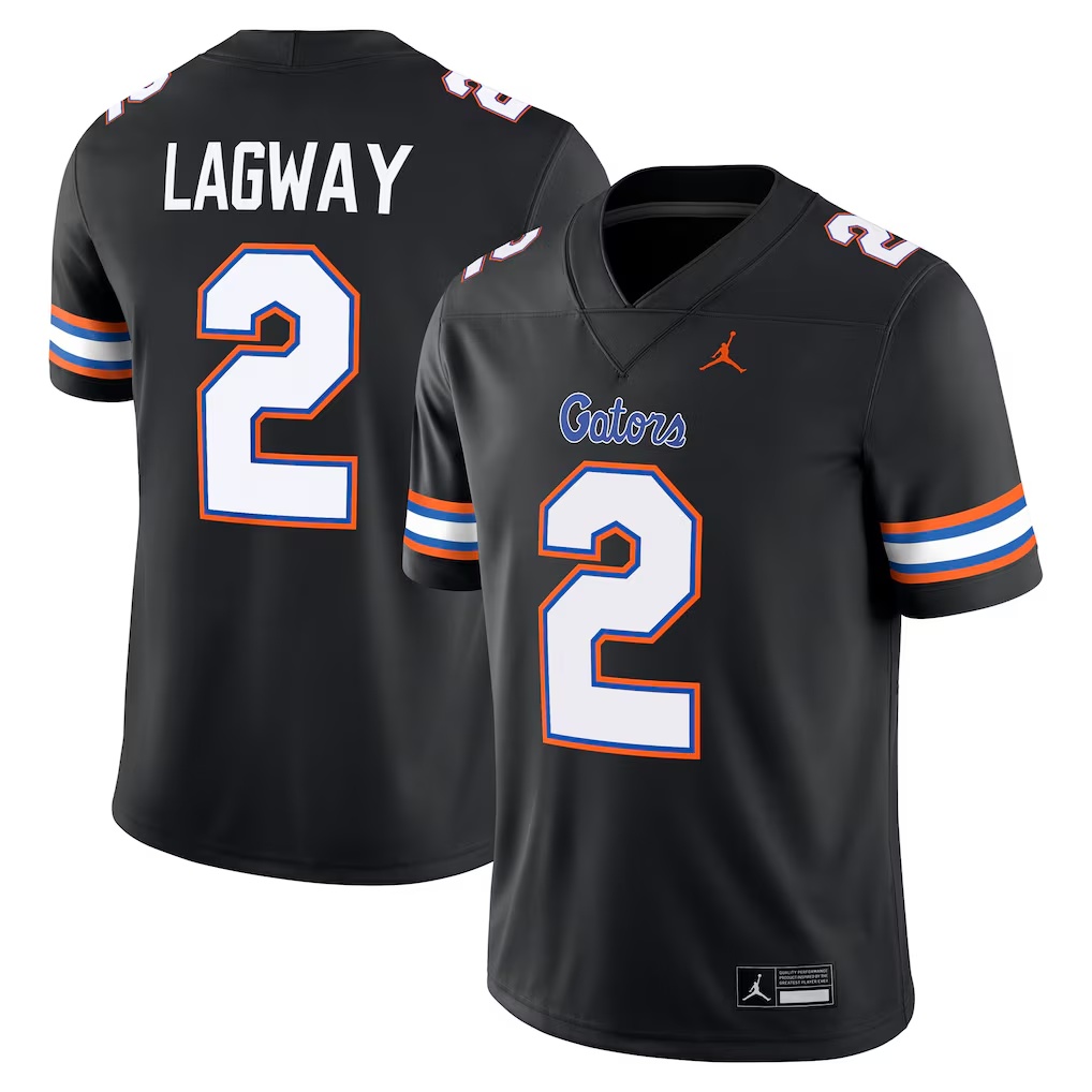 DJ Lagway Florida Gators Jordan Brand Alternate NIL Football Game Jersey - Black