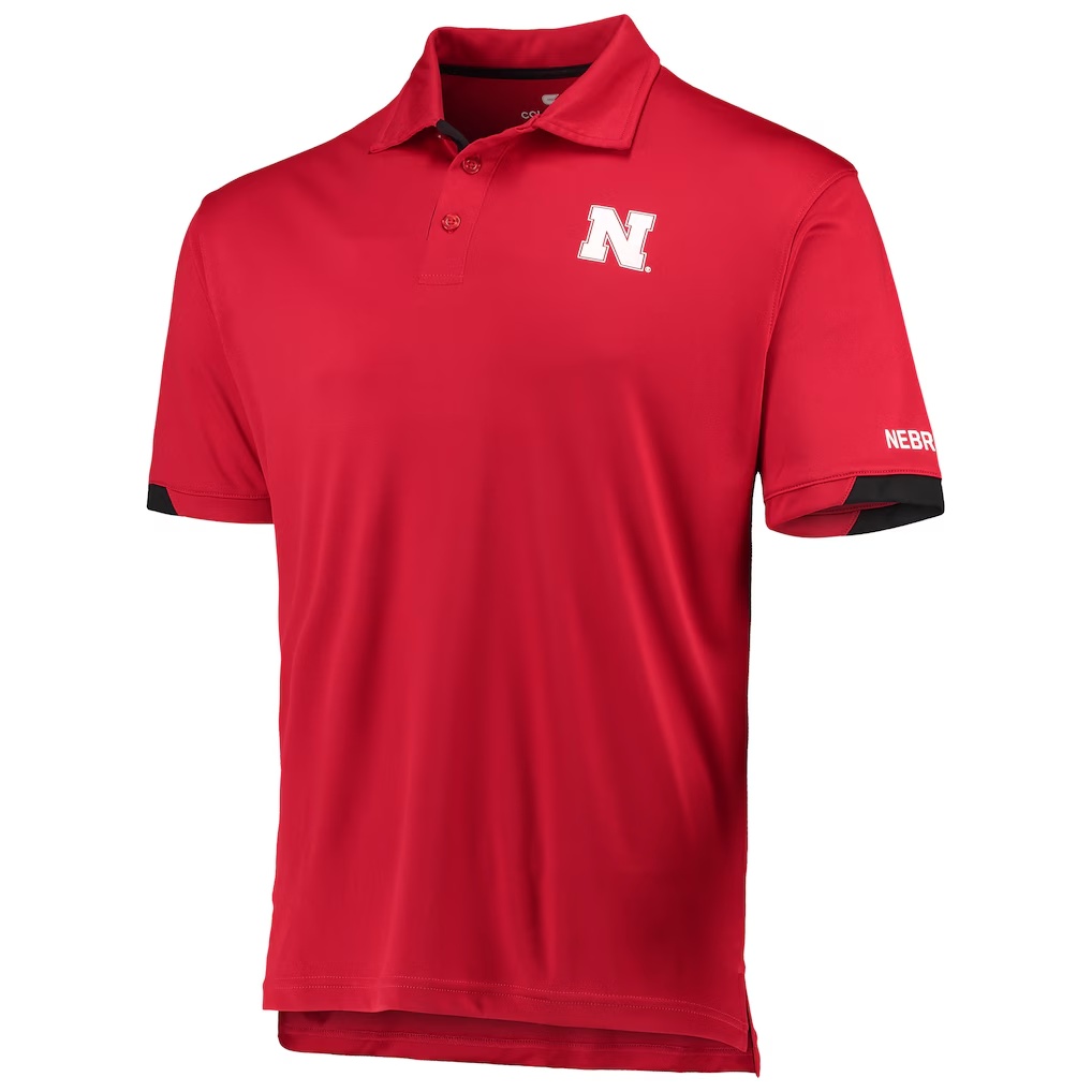 Nebraska Huskers Colosseum Santry Lightweight Polo - Scarlet